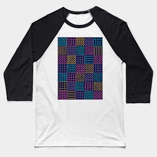 Square Shapes Pattern Baseball T-Shirt